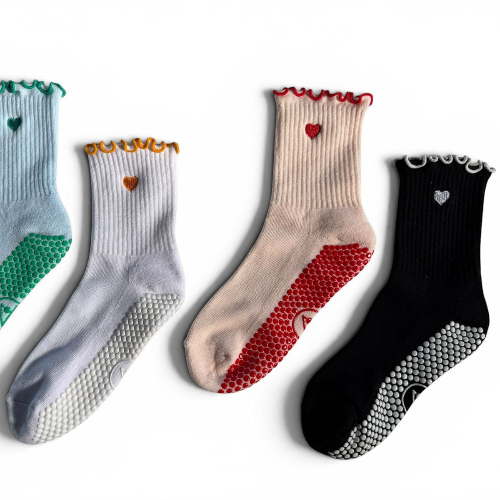 Crew Grip Socks - Heartline Butter Frill