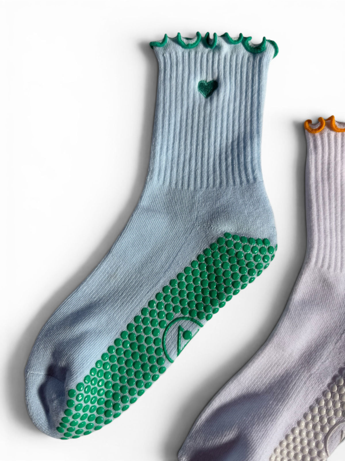 Crew Grip Socks - Heartline Blues Frill
