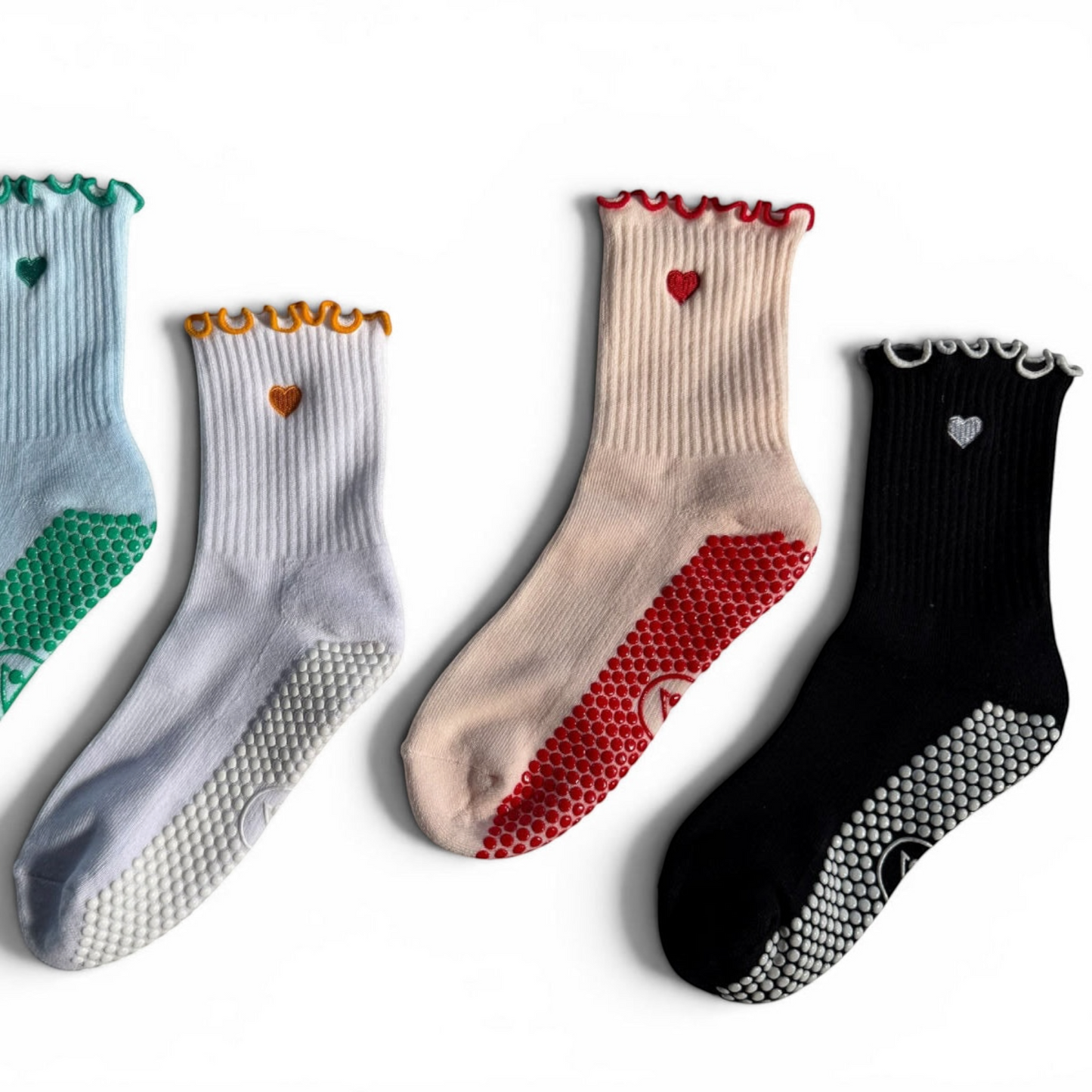 Crew Grip Socks - Heartline Blues Frill