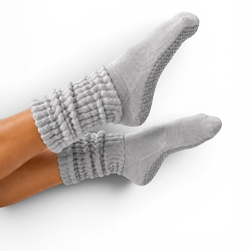 Scrunch Grip Socks - Grey