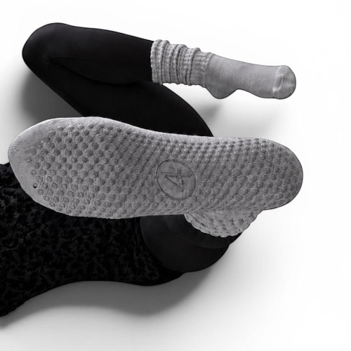 Scrunch Grip Socks - Grey