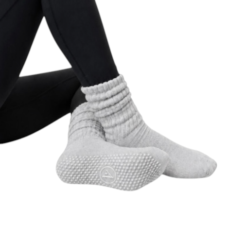 Scrunch Grip Socks - Grey