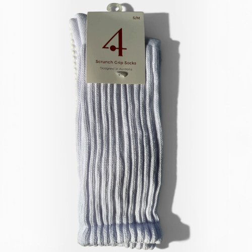 Scrunch Grip Socks - White