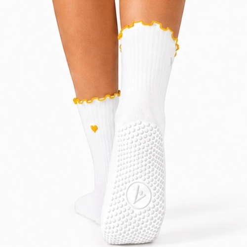 Crew Grip Socks - Heartline Butter Frill